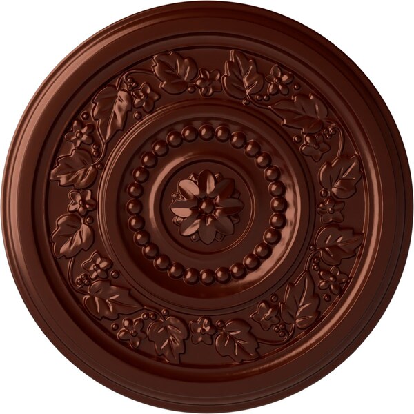 Ekena Millwork Marseille Ceiling Medallion (Fits Canopies up to 4 1/4"), 16 1/8"OD x 5/8"P, Antique Copper CM16MAACS - main